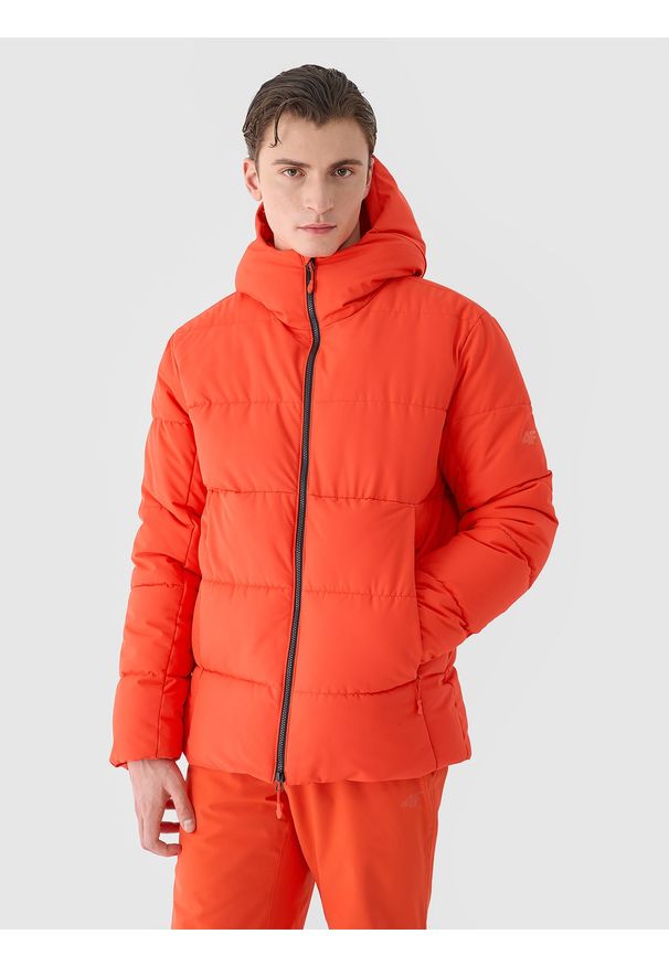 4f - 4F Kurtka narciarska membrana 5000 męska - czerwona S. Okazja: na co dzień. Typ kołnierza: kaptur. Kolor: czerwony. Materiał: poliester, dzianina, materiał, tkanina. Wzór: gładki. Sezon: zima. Styl: klasyczny, casual, sportowy