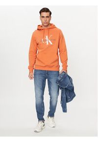 Calvin Klein Jeans Bluza J30J320805 Pomarańczowy Regular Fit. Kolor: pomarańczowy. Materiał: bawełna