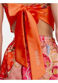 Guess Top E5GH02 WH4V0 Pomarańczowy Regular Fit. Kolor: pomarańczowy. Materiał: syntetyk #5