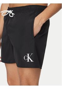 Calvin Klein Swimwear Szorty kąpielowe KM0KM01101 Czarny Regular Fit. Kolor: czarny. Materiał: syntetyk #3