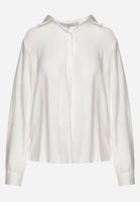 Born2be - Biała Koszula Oversize z Rękawami z Możliwością Podpięcia Sorria. Okazja: na co dzień. Kolor: biały. Materiał: jeans. Długość rękawa: długi rękaw. Długość: długie. Styl: klasyczny, elegancki, casual #3