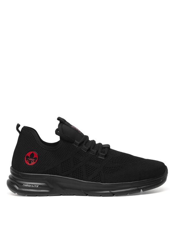 Rieker Sneakersy B7376-00 Czarny. Kolor: czarny. Materiał: materiał