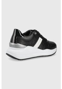 Calvin Klein buty kolor czarny. Nosek buta: okrągły. Zapięcie: sznurówki. Kolor: czarny. Obcas: na platformie #4