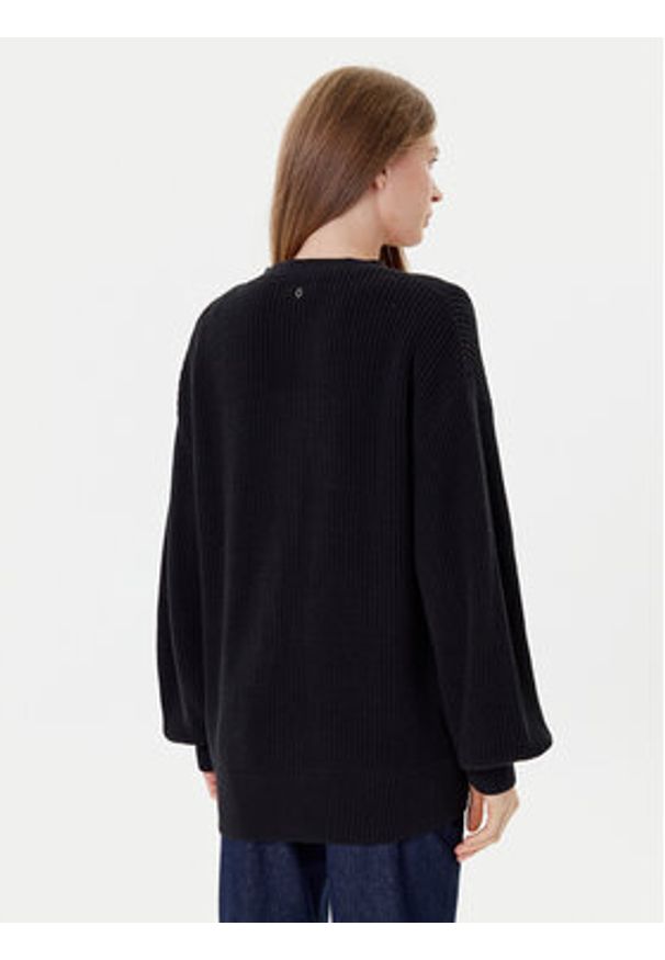 Guess Kardigan W5YR06 Z3OO0 Czarny Regular Fit. Kolor: czarny. Materiał: bawełna, akryl