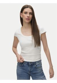 Vero Moda T-Shirt Chloe 10344953 Biały Slim Fit. Kolor: biały. Materiał: bawełna #1