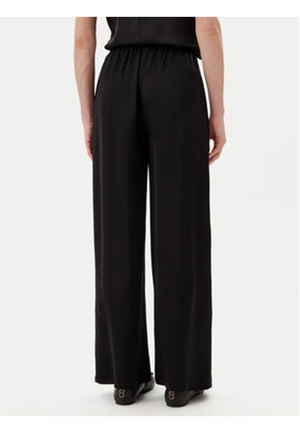 Eleh Spodnie palazzo ESS250049 Czarny Regular Fit. Kolor: czarny. Materiał: syntetyk