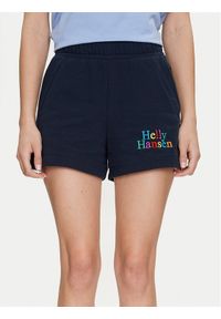 Helly Hansen Szorty sportowe W Core Sweat Shorts 54081 Granatowy Regular Fit. Kolor: niebieski. Materiał: bawełna