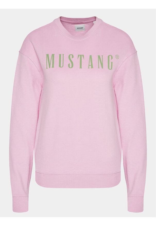 Mustang Bluza Aberdeen 1014960 Różowy Regular Fit. Kolor: różowy. Materiał: bawełna