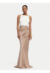 Elisabetta Franchi Sukienka wieczorowa AB-R17-62E2 Brązowy jasny Slim Fit. Kolor: brązowy. Materiał: syntetyk. Styl: wizytowy #1