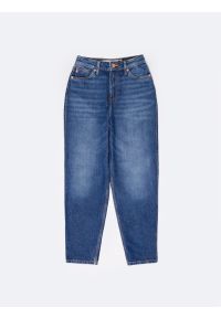 Big-Star - Jeansy damskie mom jeans niebieskie Silla 620. Okazja: na co dzień. Stan: podwyższony. Kolor: niebieski. Styl: casual, elegancki #4