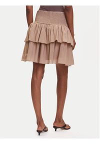 Vero Moda Spódnica mini Clara 10336425 Beżowy Regular Fit. Kolor: beżowy. Materiał: wiskoza #4