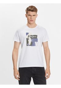 Pepe Jeans T-Shirt Oldwive PM508942 Biały Regular Fit. Kolor: biały. Materiał: bawełna