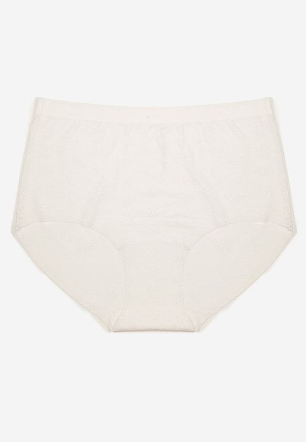 Born2be - Biała Bielizna Modelująca Majtki z Wysokim Stanem Lilivirae. Stan: podwyższony. Kolor: biały. Materiał: jeans