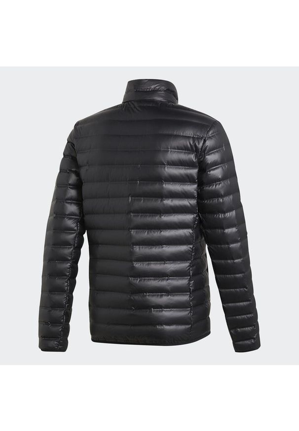 Adidas - Varilite Down Jacket. Kolor: czarny. Materiał: puch, poliester, materiał. Sport: turystyka piesza