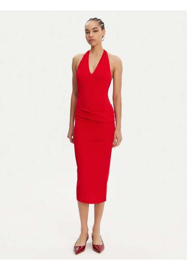 JACQUEMUS Sukienka koktajlowa 25E251DR232-1026 Czerwony Regular Fit. Kolor: czerwony. Materiał: wiskoza. Styl: wizytowy