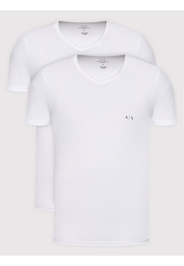 Armani Exchange Komplet t-shirtów 956004 CC282 04710 Biały Regular Fit. Kolor: biały. Materiał: bawełna