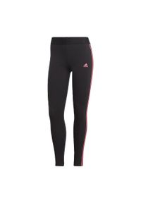 Adidas - LOUNGEWEAR Essentials 3-Stripes Leggings. Kolor: czarny, różowy, wielokolorowy. Materiał: bawełna, materiał