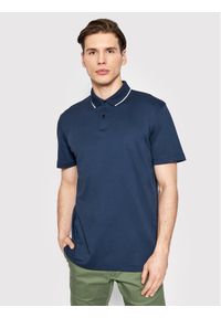 Selected Homme Polo Leroy 16082844 Granatowy Regular Fit. Typ kołnierza: polo. Kolor: niebieski. Materiał: syntetyk #1