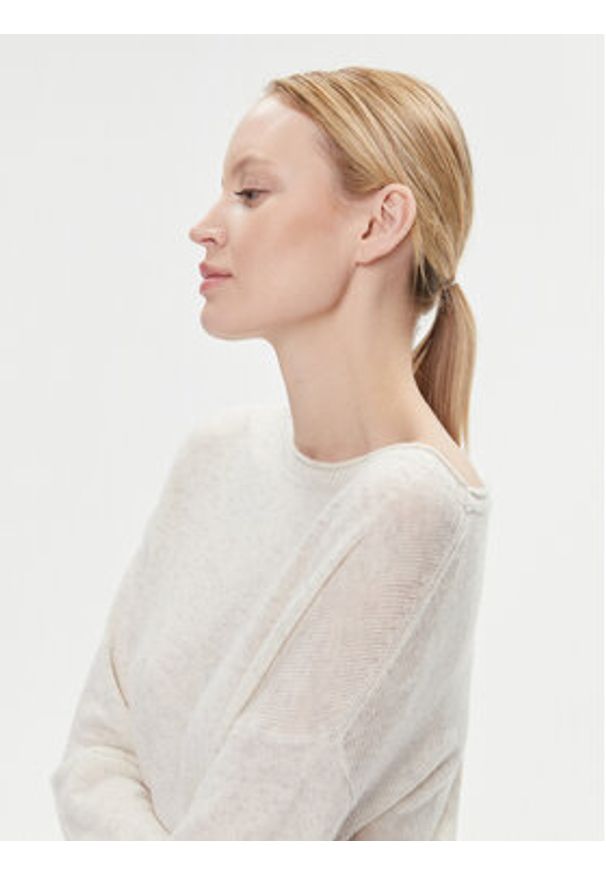 TOMMY HILFIGER - Tommy Hilfiger Sweter WW0WW39890 Écru Relaxed Fit. Materiał: wełna