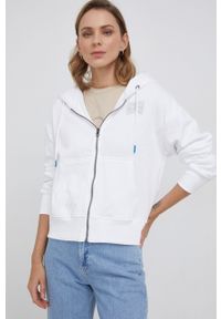 Pepe Jeans Bluza bawełniana Dakota damska kolor biały z kapturem z nadrukiem. Okazja: na co dzień. Typ kołnierza: kaptur. Kolor: biały. Materiał: bawełna. Wzór: nadruk. Styl: casual #5