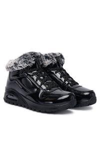 skechers - Skechers Botki Uno Rugged 168126/BBK Czarny. Kolor: czarny. Materiał: skóra #5