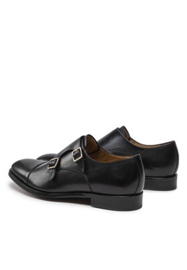 Lord Premium Półbuty Double Monks 5502 Czarny. Kolor: czarny. Materiał: skóra