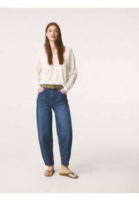 Reserved - Jeansy barrel leg - niebieski. Kolor: niebieski #1