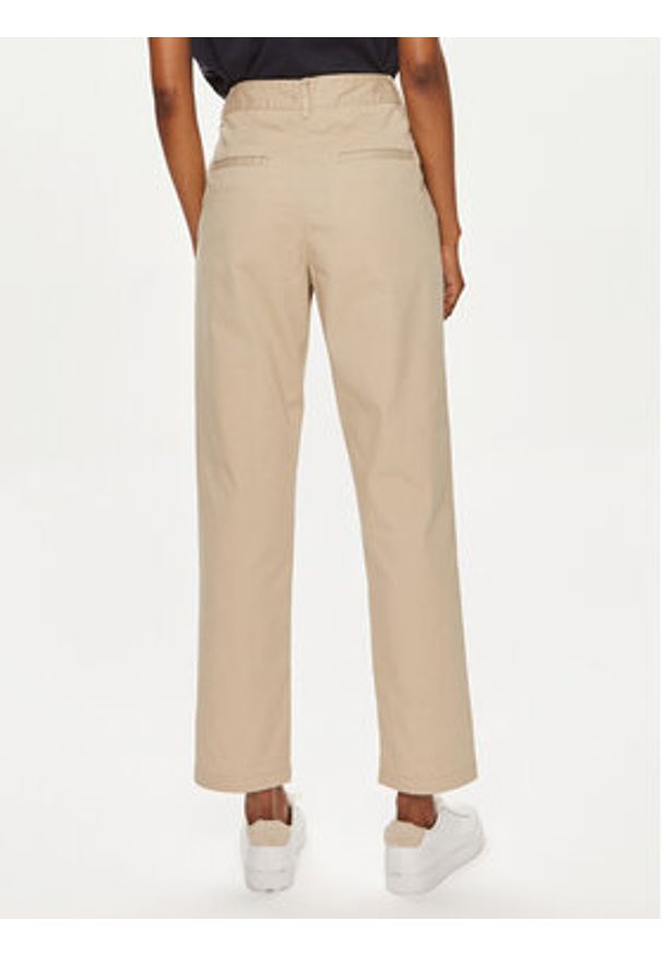 GANT - Gant Chinosy 4150261 Beżowy Slim Fit. Kolor: beżowy. Materiał: bawełna