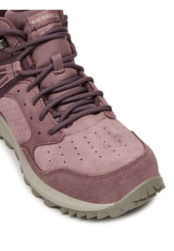 Merrell Trapery Wildwood Mid Ltr Wp J068104 Bordowy. Kolor: czerwony. Materiał: zamsz, skóra
