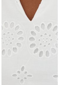 Answear Lab sukienka kolor biały midi rozkloszowana. Kolor: biały. Typ sukienki: rozkloszowane. Styl: wakacyjny. Długość: midi #5