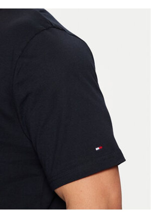 TOMMY HILFIGER - Tommy Hilfiger T-Shirt MW0MW38980 Granatowy Regular Fit. Kolor: niebieski. Materiał: bawełna