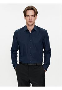 Hugo Koszula Koey 50513889 Granatowy Slim Fit. Kolor: niebieski. Materiał: bawełna