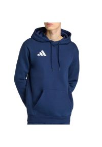 Adidas - Bluza męska adidas Entrada26 JZ6583 - granatowa. Typ kołnierza: kaptur. Kolor: niebieski. Materiał: polar, bawełna, poliester. Wzór: aplikacja. Styl: klasyczny #1