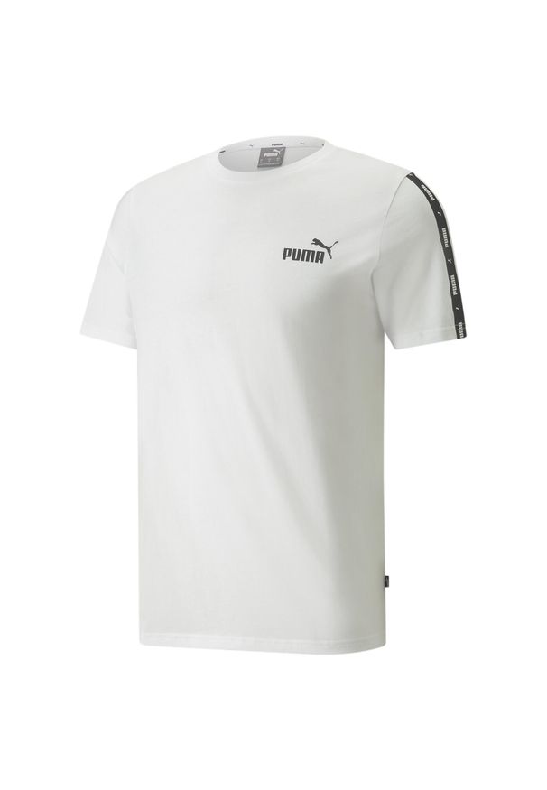 Koszulka męska sportowa Puma Essential. Kolor: biały, wielokolorowy, czarny