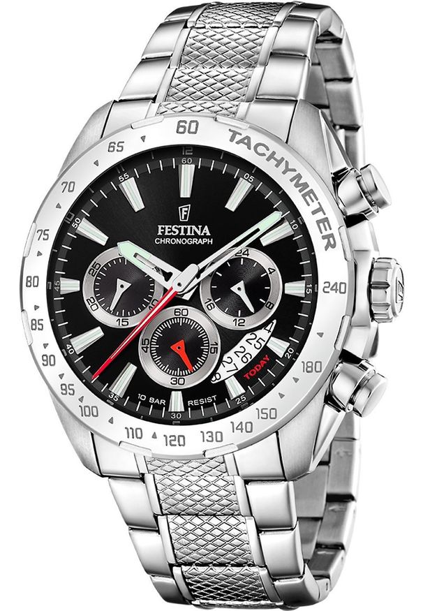 Zegarek Festina Zegarek męski Festina F20668-4 srebrny. Kolor: srebrny