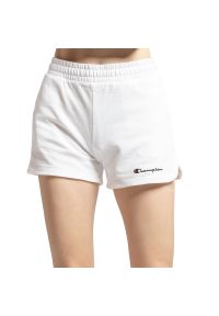 Champion Organic Cotton Terry High Waist Shorts > 114354-WW001. Stan: podwyższony. Materiał: bawełna. Długość: krótkie