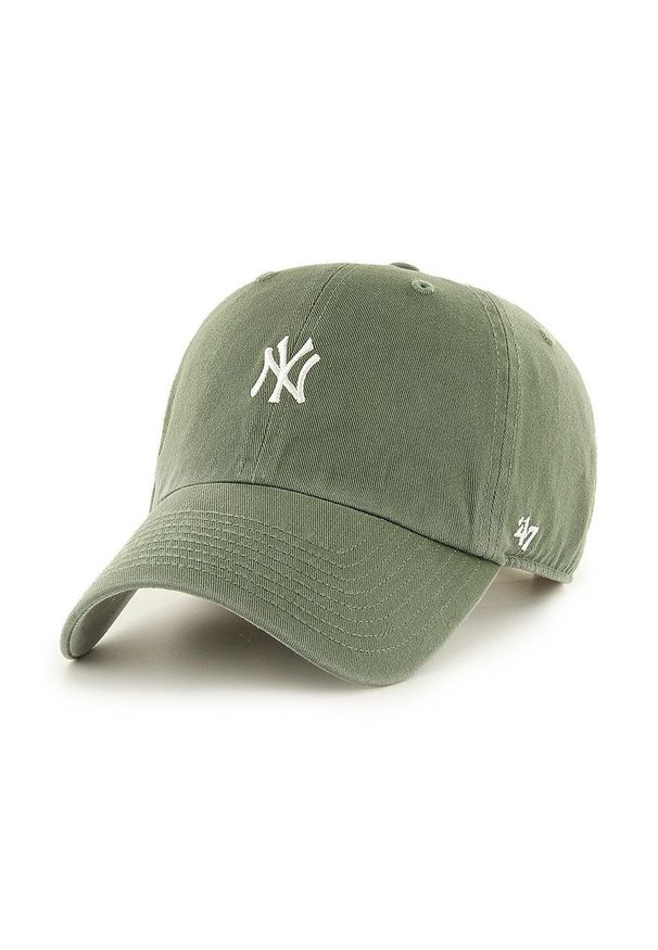 47 Brand - 47brand czapka New York Yankees kolor szary z aplikacją. Kolor: szary. Wzór: aplikacja