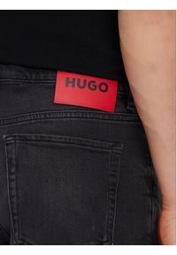 Hugo - HUGO Szorty jeansowe 50539932 Czarny Slim Fit. Kolor: czarny. Materiał: bawełna #3