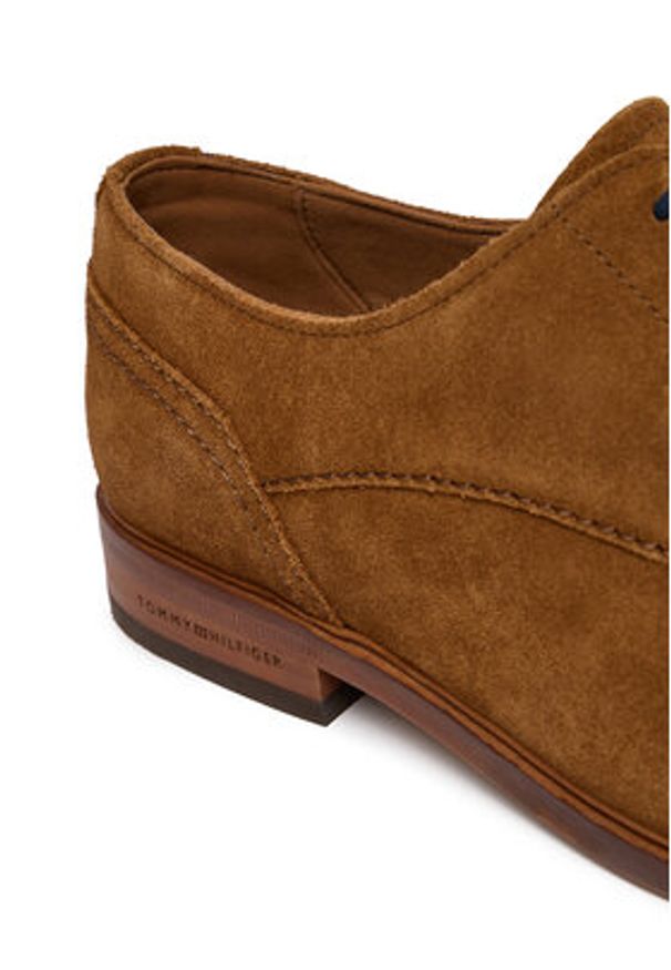 TOMMY HILFIGER - Tommy Hilfiger Półbuty Hilfiger Suede Dress Shoe FM0FM05776 Brązowy. Kolor: brązowy. Materiał: zamsz, skóra