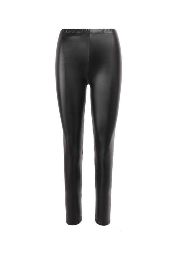 Born2be - Czarne Legginsy Astyllis. Kolekcja: plus size. Kolor: czarny. Materiał: dzianina. Długość: długie