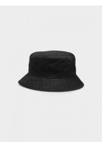 outhorn - Kapelusz bucket hat męski - czarny. Kolor: czarny. Materiał: bawełna, tkanina. Sezon: lato #4