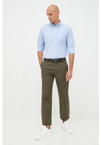GANT - Gant Koszula bawełniana 3046400 męska regular z kołnierzykiem button-down. Typ kołnierza: button down. Kolor: niebieski. Materiał: bawełna #5