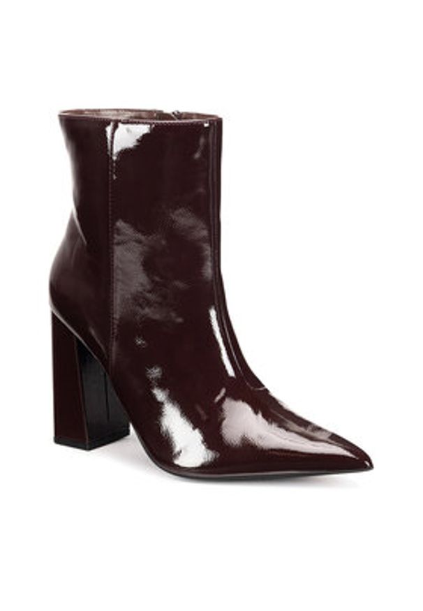 Nine West Botki WFA2829-1 Bordowy. Kolor: czerwony. Materiał: materiał