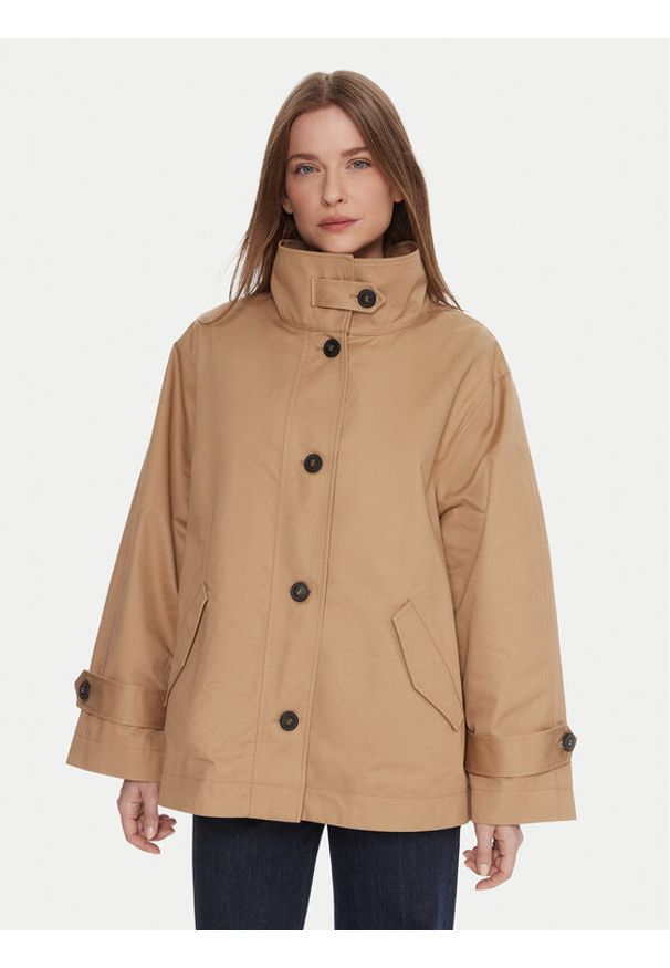 United Colors of Benetton - United Colors Of Benetton Trencz 2QJYDN07Y Beżowy Regular Fit. Kolor: beżowy. Materiał: bawełna