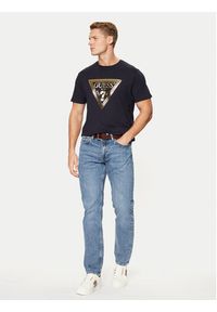 Guess T-Shirt M5RI49 K9RM1 Granatowy Regular Fit. Kolor: niebieski. Materiał: bawełna #3