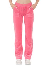 Juicy Couture - JUICY COUTURE Różowe damskie spodnie dresowe Del Ray Pocketed Pant, Rozmiar S. Kolor: różowy. Materiał: dresówka #5