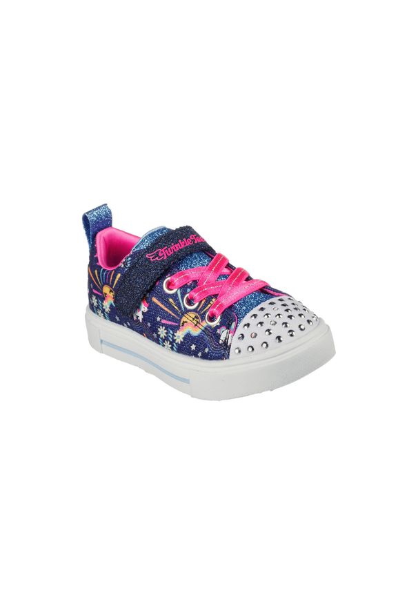 skechers - Tenisówki Skechers Model Twinkle Sparks Kolor Niebieski. Kolor: niebieski. Materiał: syntetyk, tkanina. Model: Skechers Sport. Sport: turystyka piesza