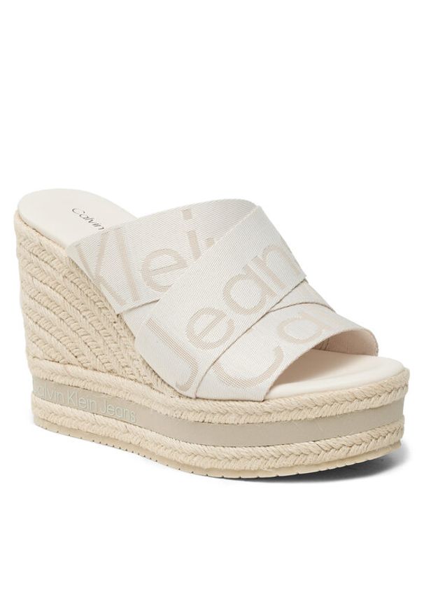 Calvin Klein Jeans Espadryle Wedge Sandal Webbing YW0YW00961 Écru. Materiał: materiał