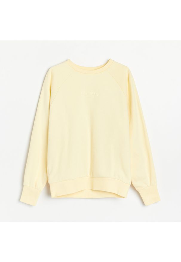 Reserved - Bluza z bawełny organicznej - Żółty. Kolor: żółty. Materiał: bawełna