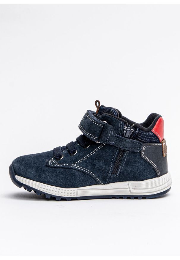 Geox - Sneakersy dziecięce GEOX B Alben B. C (B163CC 02213 C4002). Kolor: niebieski. Materiał: skóra, zamsz. Szerokość cholewki: normalna